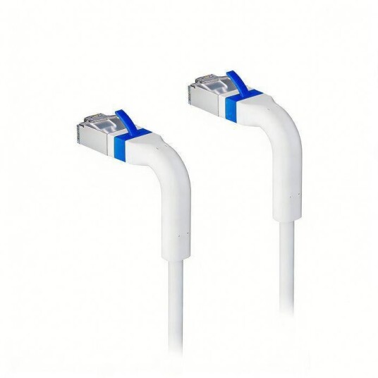 Lanview Nettverkskabel Cat6a U/FTP 0.5m Hvit Vinklet Lanview Nettverkskabel Cat6a U/FTP 0.5m Hvit Vinklet
