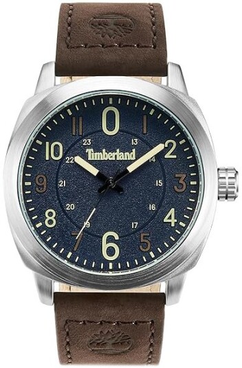 Timberland Herreklokke TDWGA9001901 Cillicothe Z Sort/Lær Ø46 mm