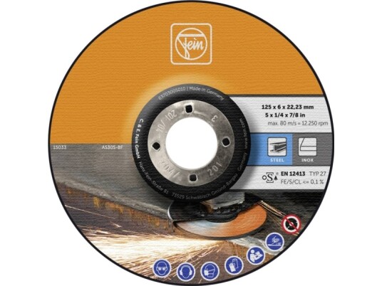 Fein 63703005010 Skrubskive Forkrøppet 125 Mm 22.23 Mm 10 Stk