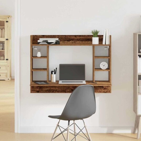  Vegghengt skrivebord Artisan eik 105x48x75 cm Konstruert tre