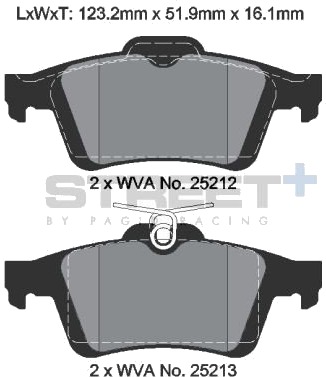 PAGID Racing T8199SP2001 Bremseklosser