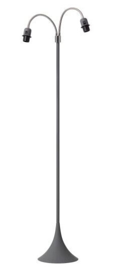 Nielsen fotgjenger gulvlampe med 2 armer (ikke ink. skjermer), soft grå Nielsen fotgjenger gulvlampe med 2 armer (ikke ink. skjermer), soft grå