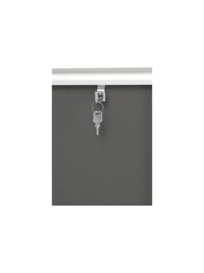 Nobo enclosed bulletin board - 965 x 665 mm grey