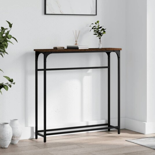 Konsollbord røkt eik 75x19,5x75 cm konstruert tre 8720845420901