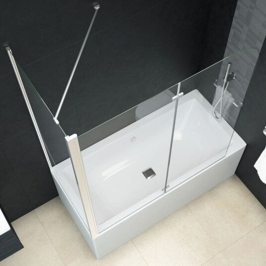 Leddet dusjkabinett ESG 120x68x130 cm