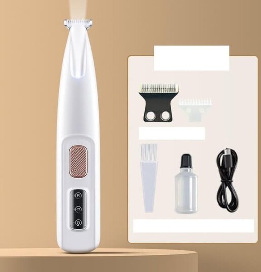 Potetrimmer For Hund Og Katt Med Led-Lys 18 Mm Hvit