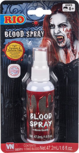Falskt Blodspray - 47,2 ml, Filmkvalitet - Rød (8+ År)