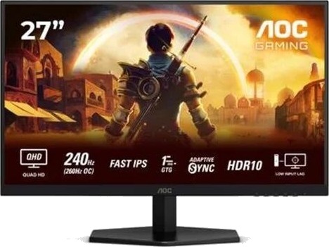 AOC Q27G42ZE 27" QHD Gaming Skjerm 240Hz IPS Sort/Rød AOC Q27G42ZE 27" QHD Gaming Skjerm 240Hz IPS Sort/Rød