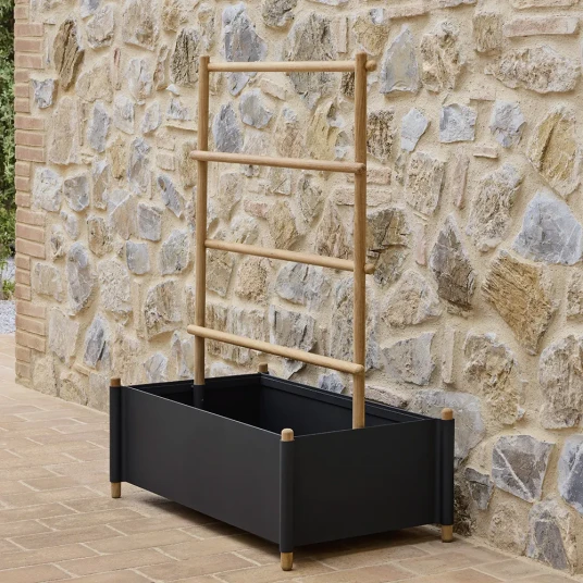 Cane line Sticks planter 103x58 cm med stativ Teak/ Grey