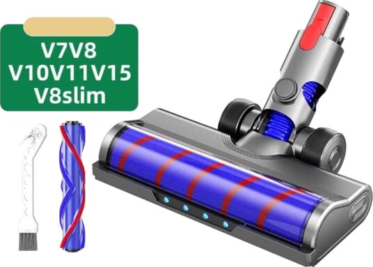Dyson V15/V8 Slim/V11/V10/V7/V8 Gulvmunnstykke med myk + direktedrevet børste
