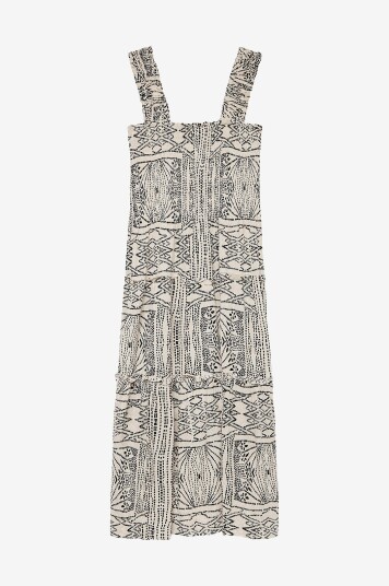 Vero Moda - Kjole vmMenny SL Smock Calf Dress Wvn - Grå Vero Moda - Kjole vmMenny SL Smock Calf Dress Wvn - Grå
