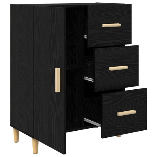 Serviesskap Svart eik 34 x 69.5 x 90 cm Konstruert tre
