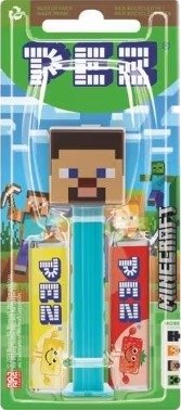 Minecraft Steve PEZ Dispenser med 2 Pakker