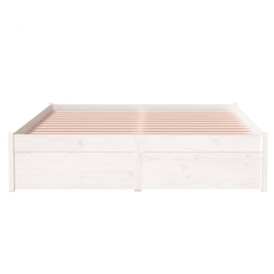 vidaXL Sengeramme hvit heltre 120x200 cm