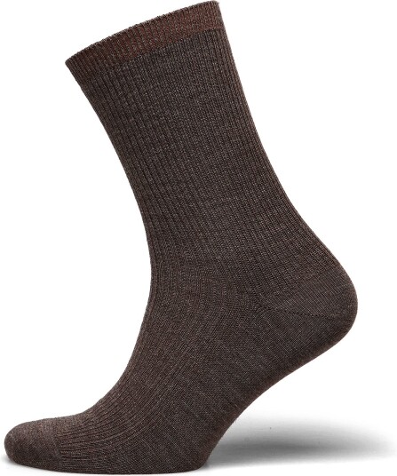 mp Denmark Fine Wool Rib Socks Brown 40/42 mp Denmark Fine Wool Rib Socks Brown 40/42