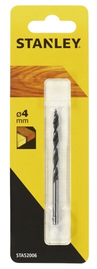 Stanley 4mm Trebor med Senterspiss for Tre og Laminater