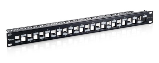 Utstyr 769324 Cat6a Sort Spcc Reolmontering 1U 44 Mm