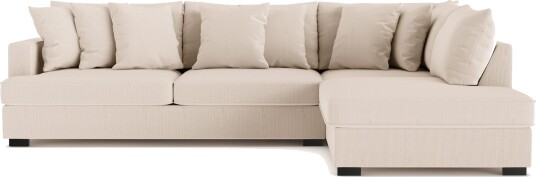 Rossita 4 seters Høyrevendt L formet Dyp Sjeselongsofa i Kordfløyel Beige Rossita 4 seters Høyrevendt L formet Dyp Sjeselongsofa i Kordfløyel Beige