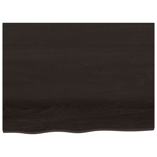 Benkeplate til bad mørkebrun 80x60x 2-6  cm behandlet heltre