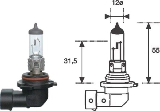 MAGNETI MARELLI 002577300000 Lyspære, fjernlys