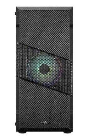 Aerocool Menace Saturn Midi Tower Kabinett med Tempered Glass Svart