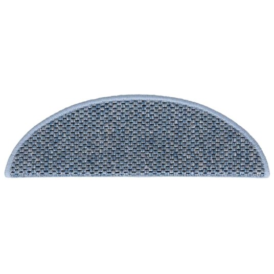  Selvklebende trappematter sisal 30 stk 56x17x3 cm blå 8721288459817