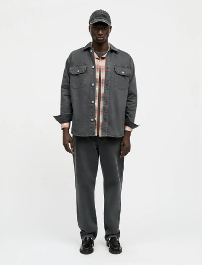 Mads Nørgaard Soil Denim August Dyed Work Shirt - Grey - S Mads Nørgaard Soil Denim August Dyed Work Shirt - Grey - S
