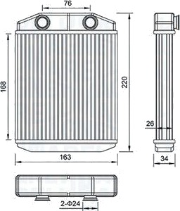 MAGNETI MARELLI 350218516000 Varmeapparat register