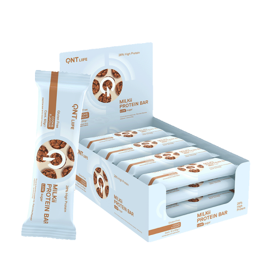 QNT Milkii Protein Bar 12x60g Cookies QNT Milkii Protein Bar 12x60g Cookies