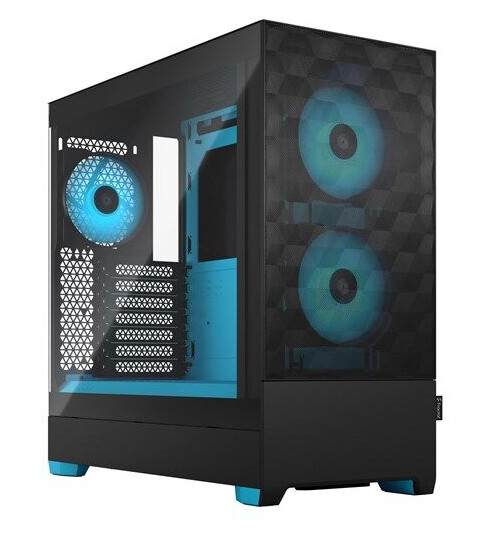 Fractal Design Pop Air Midi Tower Kabinett med RGB Belysning - Cyan Fractal Design Pop Air Midi Tower Kabinett med RGB Belysning - Cyan