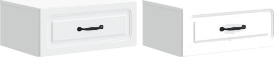  Vegghengt Nattbord 2 pcs Hvit 49 x 34,5 x 20 cm Konstruert tre