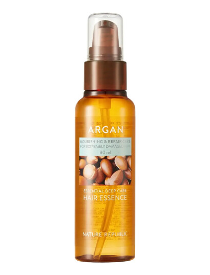 Nature Republic Argan Essential Moisture Hair Oil   Nude   80 ML