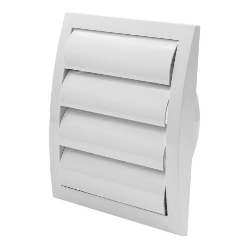 Europlast Lamellventil selvlukkende Ø125mm/ 190x190mm Hvit ND12Z