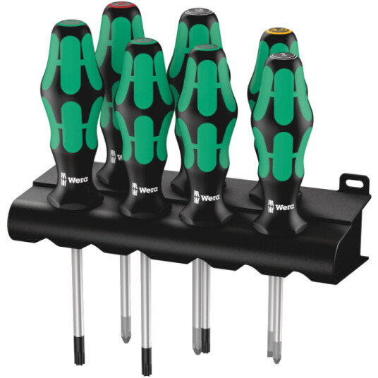 Wera Skrutrekkersett 335/350/367/7 Deler med Holder