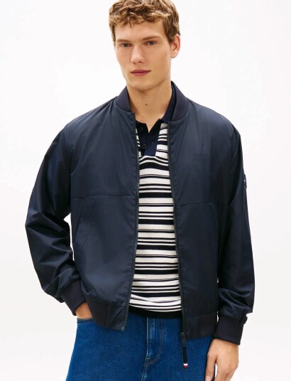 Tommy Hilfiger Branded Bomber   Navy   XL