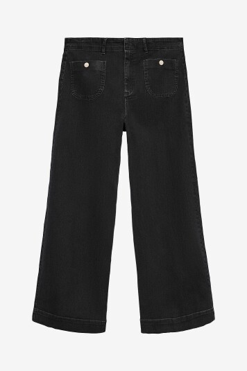 Vero Moda Curve Jeans vmcKayla HR Wide Pocket Svart