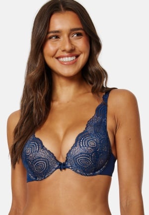 Wonderbra Glamour Triangle Bra Blue Navy 70D
