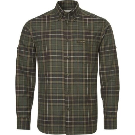 Chevalier Teal Light Flannel Shirt Men Hemlock Green Checked