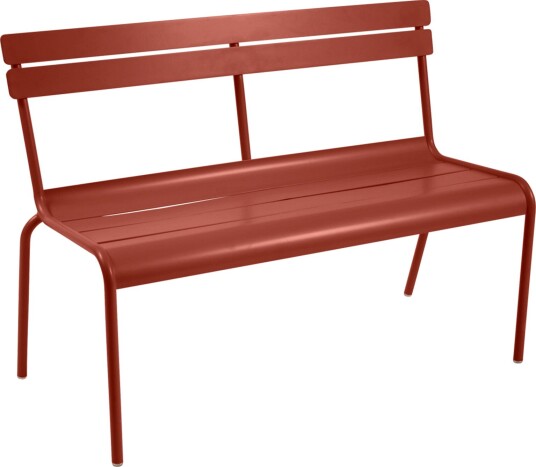 Fermob - Luxembourg Bench With Backrest Red Ochre 20 - Hagebenker - Frédéric Sofia - Rød - Metall