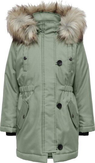 Kids Only Jakke Noos KogIris Desert Sage/Pels Light Grey Kids Only 9 år (134) Overgangsjakke Grønn