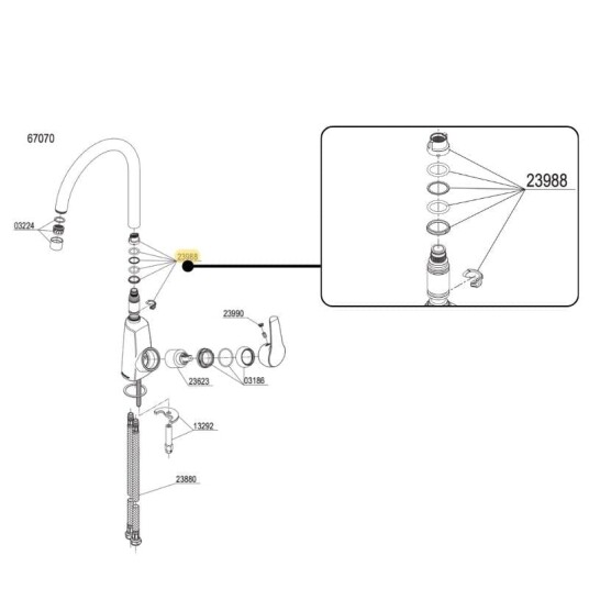 Damixa Reservedel: Svingbegrenser/pakningsett For S18/s60/s61 Damixa Reservedel: Svingbegrenser/pakningsett For S18/s60/s61