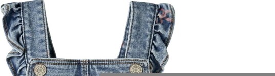 Name It Dongerikjole NmfFaith AOP Medium+ Blue Denim/Bow Name It 4 år 104 Kjole Beige Blå