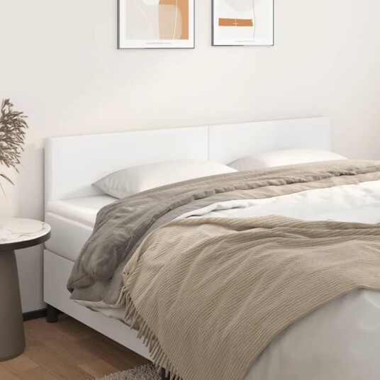 Hodegavler 2 stk hvit 80x5x78/88 cm kunstlær