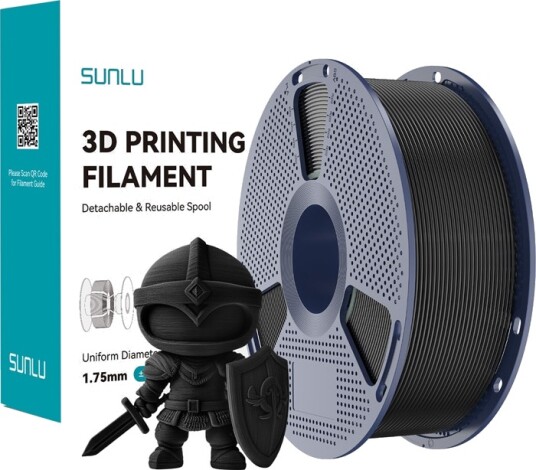Sunlu Pla+ Filament (Svart) Sunlu Pla+ Filament (Svart)