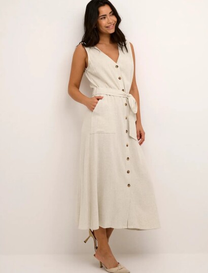 Kaffe Kaliny Sleeveless Dress Beige 46 Kaffe Kaliny Sleeveless Dress Beige 46