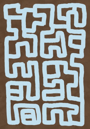 Abstract Winding Maze Plakat / 100x150