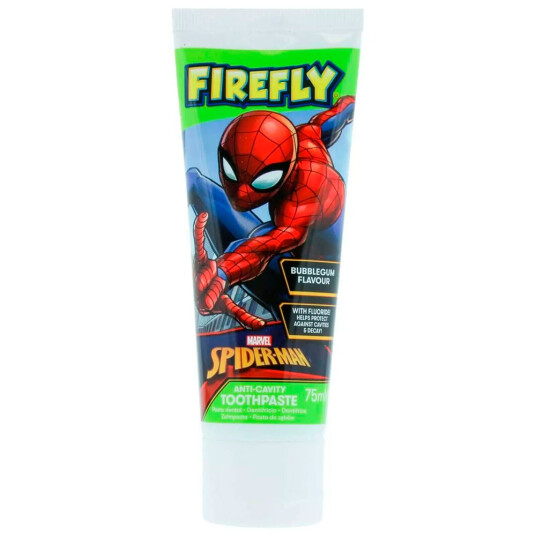 Spider-Man barnetannkrem mot Cavity 75 ml. FIREFLY Spider-Man barnetannkrem mot Cavity 75 ml. FIREFLY
