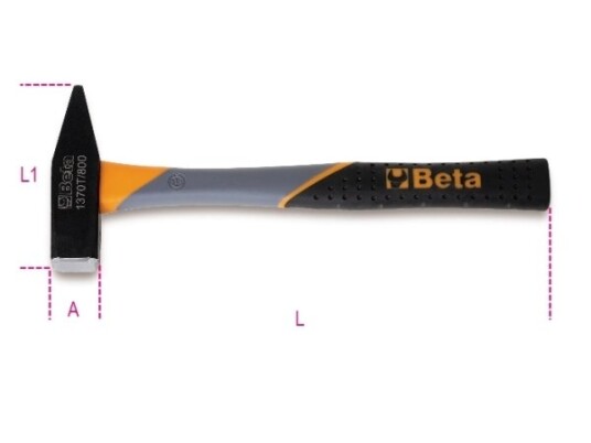 Beta Tools 800G Låsesmedhammer med plasthåndtak 350mm Beta Tools 800G Låsesmedhammer med plasthåndtak 350mm