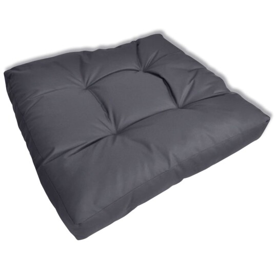 vidaXL Pallepute 60x60x10 cm grå stoff