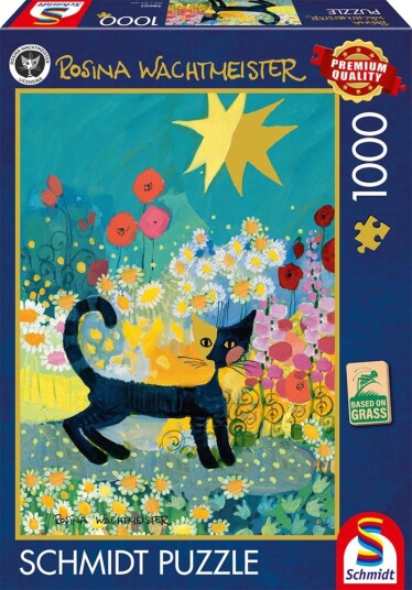 Schmidt Spiele Rosina Wachtmeister Puslespill 1000 brikker Katt i blomstereng